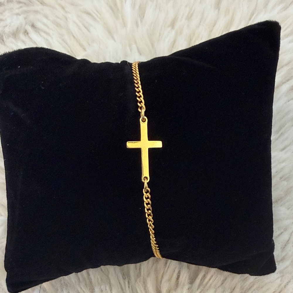 Sava Amsterdam Gold Cross Bracelet - unisex, like new